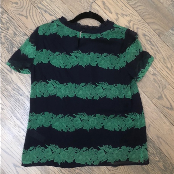 Jcrew like new navy silk top - Picture 3 of 5